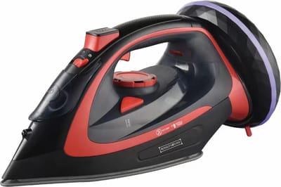 Royalty Line® DBC2200 Draadloos Strijkijzer - Krachtig Snoerloos Strijken - Snoerloze Stoomstrijkijzer - Droogstrijkijzer - 2400W - 450ML Watercapaciteit - Rood