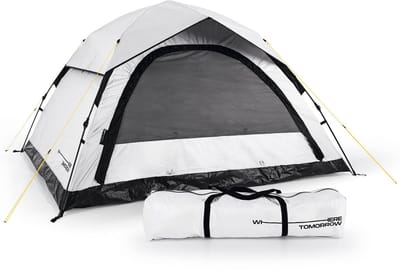 Lumaland Campingtent, lichte pop-up werptent, 2-4 personen, koepeltent, trekking & festival, iglotent, secondentent, waterdicht, 210 x 190 x 110 cm, ook ideaal als strand, wind- en zonwering