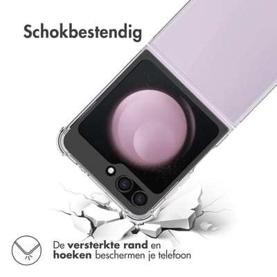 imoshion Hoesje - Geschikt voor Samsung Galaxy Z Flip 7 FE - Shockproof Case - Transparant