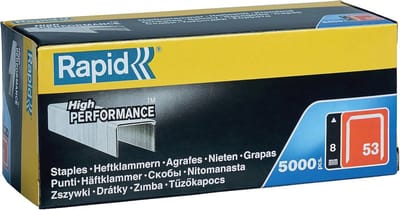 Staples 53/8 mm, staal, gegalvaniseerd, 5000 stuks