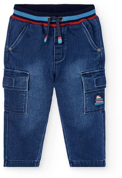 Boboli Denim Knit Broek Blauw 4 Years Kinderen