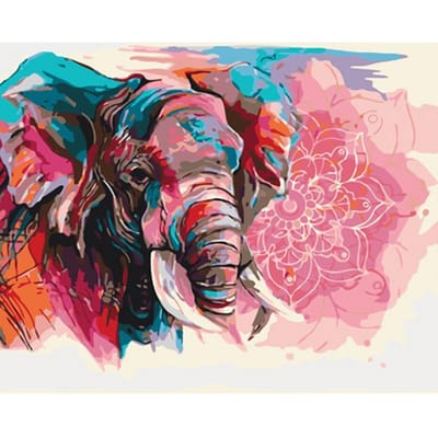 Diamant schilderij volledige boor kleur olifant 5d diy diamant borduurwerk schilderij 20X30CM pink