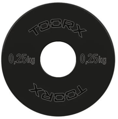 Toorx Fitness - Micro Halterschijven - 50 mm - Zwart - Staal - 0.25kg - Gewicht Schijf - Sport Gewichten - Fitness - Per 2 Stuks - Set