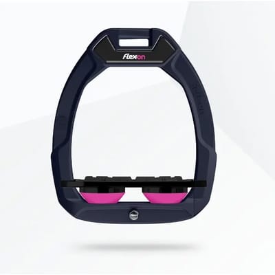 Plat Grip Marine/Noir/Rose veiligheidsbeugels voor paardrijden Flex-On Safe-On