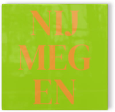 Tegeltje Nijmegen - groen oranje - tegeltje stad - tegeltje met tekst