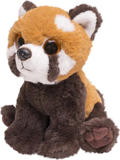 Nature Planet Pluche rode panda - knuffeldier - 13 cm - knuffel rode panda - speelgoed dieren knuffels cadeau