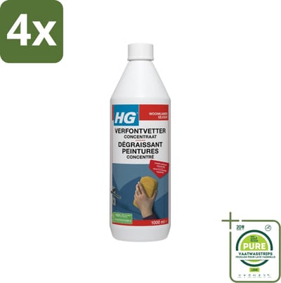 HG Verfontvetter Concentraat 1 liter - Voordeelverpakking - 4 stuks - Verf ontvetter - Schoonmaakmiddel