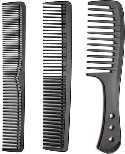 Haarkammen Set - Styling Kammen - Haar Styling - Antistatisch Hittebestendig - 3 Stuks - Zwart