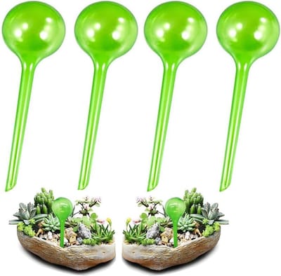 MXDHOKY Pack of 4 Large Watering Balls, Potted Plants, Self-Watering, Water Dispenser for Plants, Suitable for Plant Watering, Indoor and Outdoor (Green)