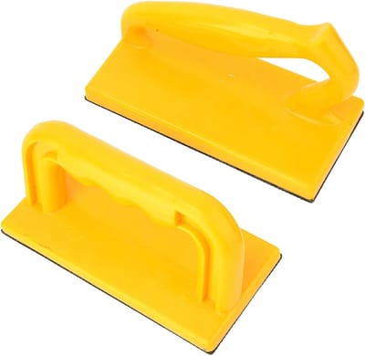 Veiligheid Push Block - Houtbewerking Tool - Veilig Zagen - Ergonomisch Ontwerp - 15 x 8 x 10 cm - Geel