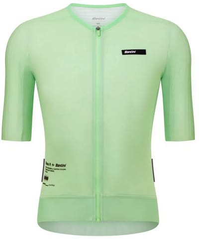 Santini Mads Pedersen Momentum Series Korte Mouw Wielertrui Groen M
