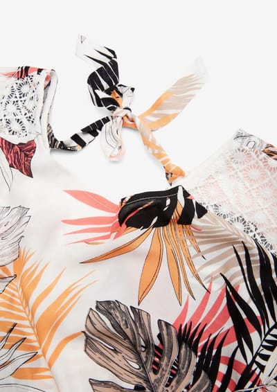 s.Oliver - Bloes met bloemenprint - Maat 34 - Vrouwen - 02A3 creme AOP -