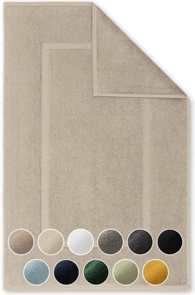 badmat, badmat - zachte douchemat, 100% katoen, Oeko-Tex gecertificeerd, 51x79 cm, taupe