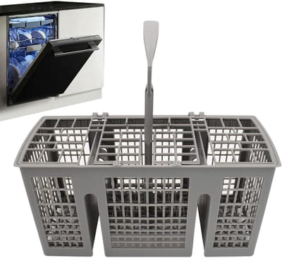 Vaatwasser Mand - Keuken Organizer - Huishoudelijk Gebruik - Temperatuurbestendig - 10.6D x 16.9B - Donkergrijs