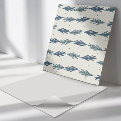 Wallfluent Vinyl Tegels - Bladeren in Een Regelmatig Patroon Vinyl Wandtegels - 30 cm x 30 cm - Groente PVC Tegels - 9 stuks - Vierkant PVC Tegels - Bloemen En Planten Plaktegels - Zelfklevende PVC Tegels - Plaktegels Keuken en Badkamer