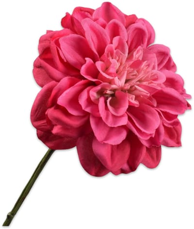 Silk-ka Kunstbloem-Zijden Bloem-Kunsttak Dahlia Steel Roze 68 cm Per 2 Stuks