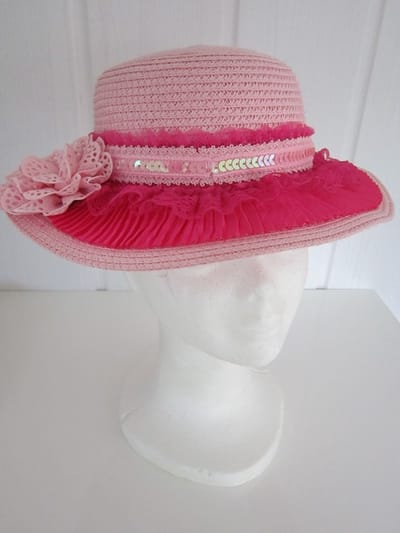 ZoeZo Design - Zonnehoed - zomerhoed - strandhoed - klassiek - hoed - kind - maat 54 cm (binnen-omtrek) - circa 4 t/m 11 jaar