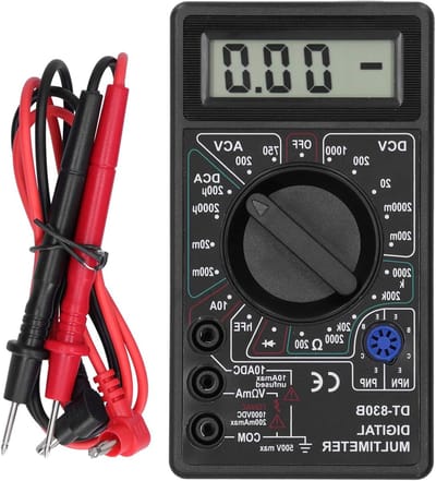 Digitale Multimeter - Voltmeter Ammeter - Elektrische Inspectie - Overspanningsbeveiliging - 12.3x6.8x2.3cm - Zwart
