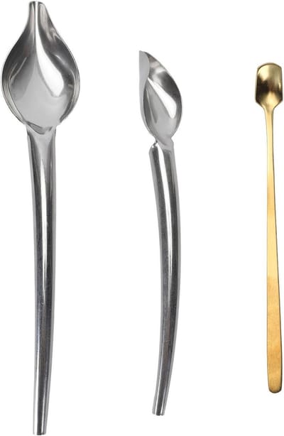 Multifunctionele Plating Set met 3 Decoratieve Lepels voor Gerechten, Taarten en Koffie, Ideaal voor Koks en Culinaire Creaties