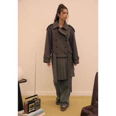 Stradivarius Geplooide midi-rok  Kaki XS
