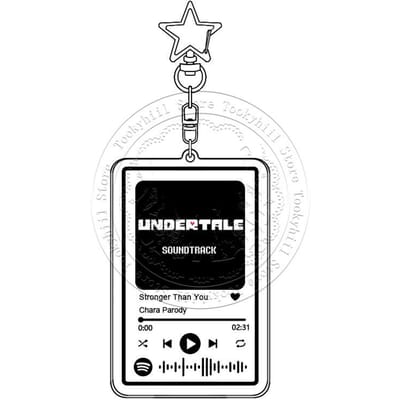 Muziek Sleutelhanger UNDERTALE Prachtig Draagbaar Game Soundtrack Tas Decoratie Sleutelhanger Hanger Accessoires Student Festival Cadeau black