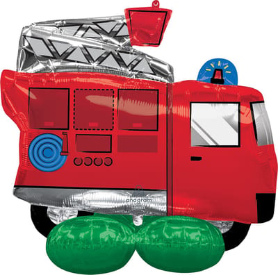 Amscan - Airloonz - Brandweerwagen (106 x 88 cm)