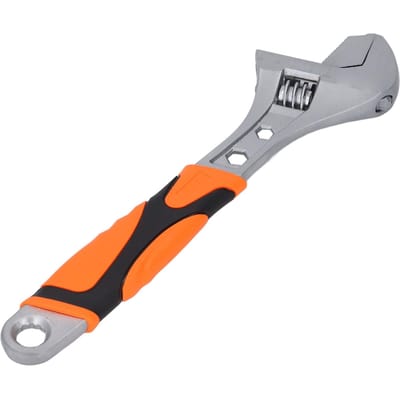 12 Inch Verstelbare Moersleutel met Zeskantgat en Steropening Hoog Koolstofstaal Veelzijdig Sleutelgereedschap gray