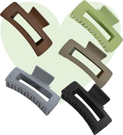 bol.com tip: set van 5 haarclips - extra kwaliteit - Haarclips Premium - 5 Stuks - Haarklem - Haarklemmen Dames - Bananenklem - Haarspeld - Haarklauw - Haarklem Groot - Haarclip - Haarclip Groot Voor Mannen - Voor Vrouwen -