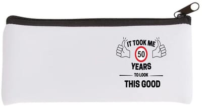 Akyol - it took me 50 years to look this good Etui - 49+1 - mensen die 50 zijn geworden - 50 jaar sarah en abraham cadeau - jubileum man en vrouw - verjaardag - grappige tekst - jarig - verjaardag - 20 bij 9 cm