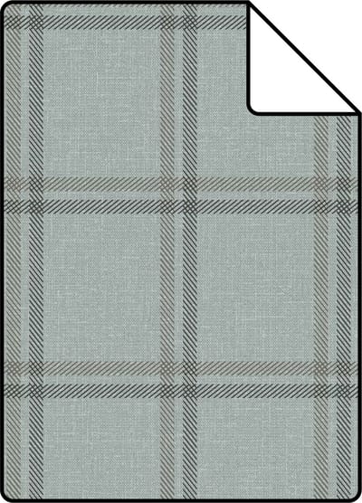 Proefstaal Origin Wallcoverings behang ruiten grijsblauw - 26,5 x 21 cm - 347622-S