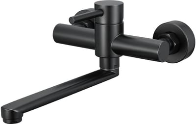 CECIPA max - Keukenkraan voor wandmontage Waterkraan - 360° draaibaar Eengreepsmengkraan voor wandmontage - Zwart