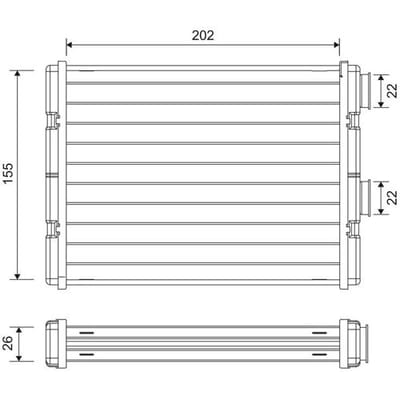 Warmtewisselaar, interieur verwarming VALEO 811592