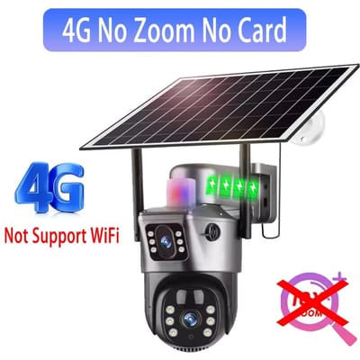 12MP 10x zoom zonnecamera 4G dubbel scherm bewaking buiten 6K drielens PTZ automatische tracking 360° CCTV beveiligingscamera's V380 Cam 4K Cam No Zoom
