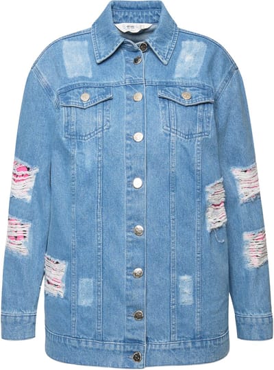 Angel of Style - Dames - Denim jas - Licht blauw denim - Maat 50