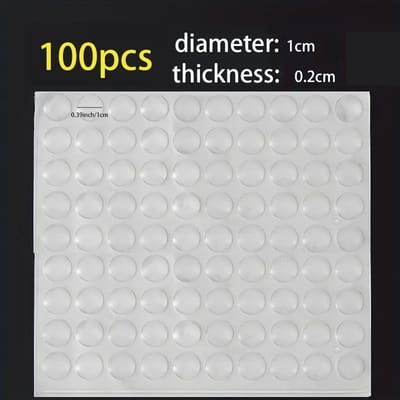 DW4Trading Zelfklevende Siliconen Gelpads Deurstoppers Rond 10mm 100 Stuks - Stootdop