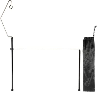 Campingtafel Hanger - Opbergstandaard Bureau - Kampeeruitrusting Organiseren - Afneembaar L-vormig Ontwerp - Compact Formaat - Metaal
