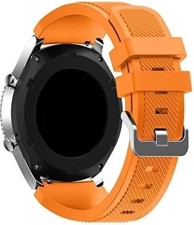 New Age Devi - Oranje siliconen smartwatchbandje - Geschikt voor Samsung Gear S3 - Horlogeband Polsband Armband