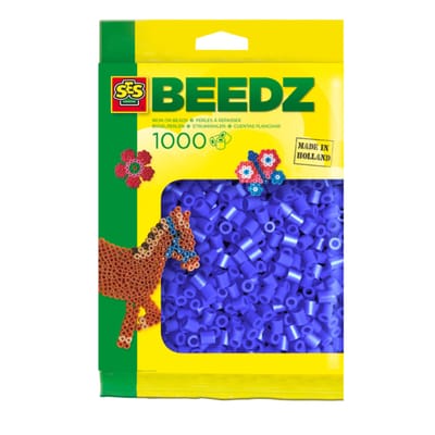 SES Creative - Beedz - Donkerblauw - Strijkkralen - 1000 Stuks - PVC Vrij - Vanaf 5 Jaar