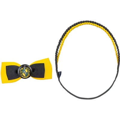 Haarband en haarspeld met strik voor dames Cinereplicas Poufsouffle- Trendy (x2)