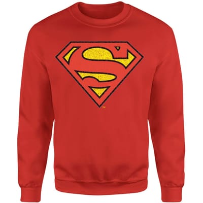 Official Superman Crackle Logo Sweatshirt - Red - S