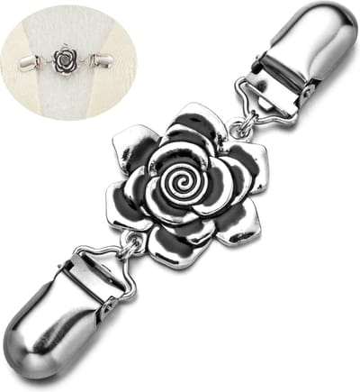 Vestsluiting - Beauty flower open - vestclip dames -sjaalspeld - vestclip - vestsluiting vestclip -vestsluiting dames - vestspeld - vestklem