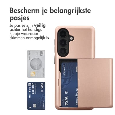 imoshion Hoesje met Pasjeshouder - Geschikt voor Samsung Galaxy S26 Plus - Rose Gold