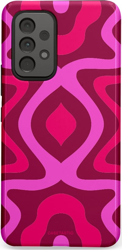 Casetastic Hoesje Geschikt voor Samsung A53 - Stijlvolle Beschermende Duo-layer Case - Retro golf