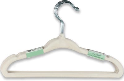 Puck Kledinghanger - Antislip - 6 Stuks - Ecru