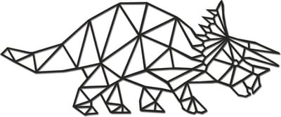 Hout-Kado - Dinosaurus #2 - Medium - Zwart - Geometrische dieren en vormen - Hout - Lasergesneden