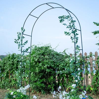 Metalen Tuinboog - Prieel Boog - Decoratie Tuin - Roestbestendig Staal - 240 x 220 cm - Donkergroen