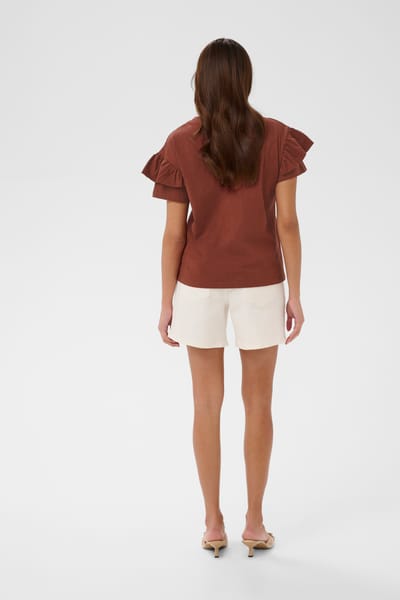 Dames-T-shirt KAFFE Erin Flounce