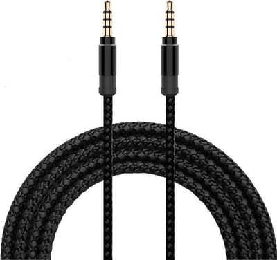 New Age Devi - Audio Kabel 35 mm Stereo 15 mtr - Zwart gevlochten