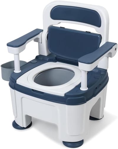Verstelbare toiletstoel - Douchestoel postoel - Thuiszorg mobiliteit - 400 kg draagvermogen - 56x53x73 cm