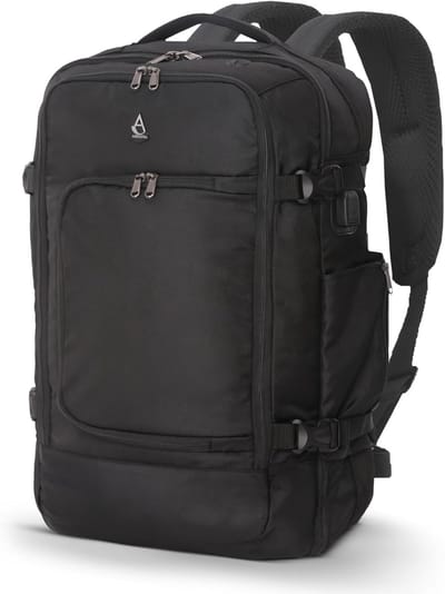 Handbagage en Rugzak 55 x 35 x 20 cm - 39 Liter - Multifunctioneel Ontwerp voor Laptop tot 15 inch - Met USB-oplaadpoort - Zwart